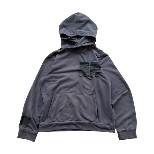LEATHER PCKT HOODIE