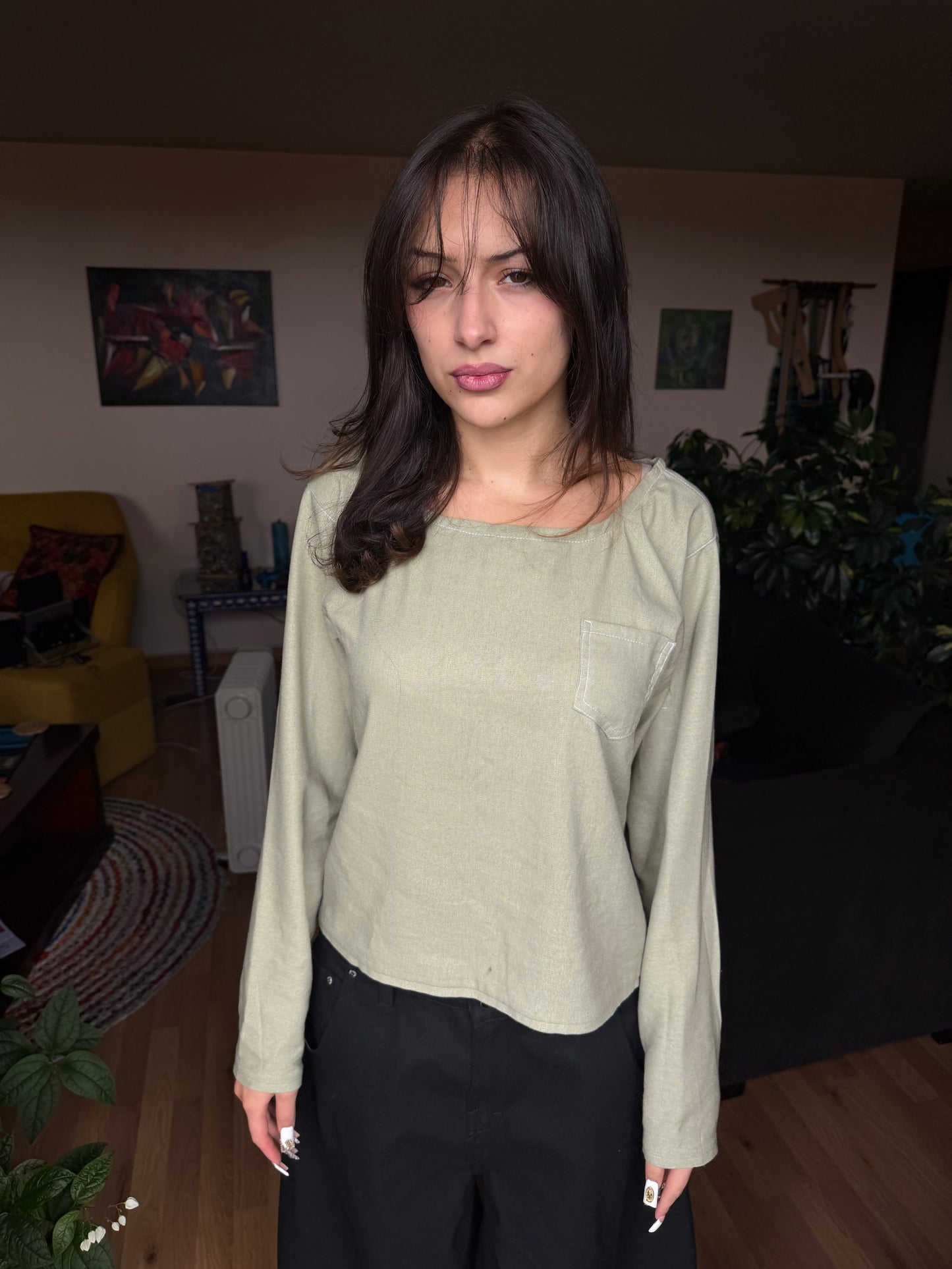 Green Linen Sleeve