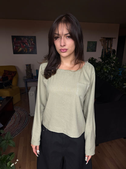 Green Linen Sleeve