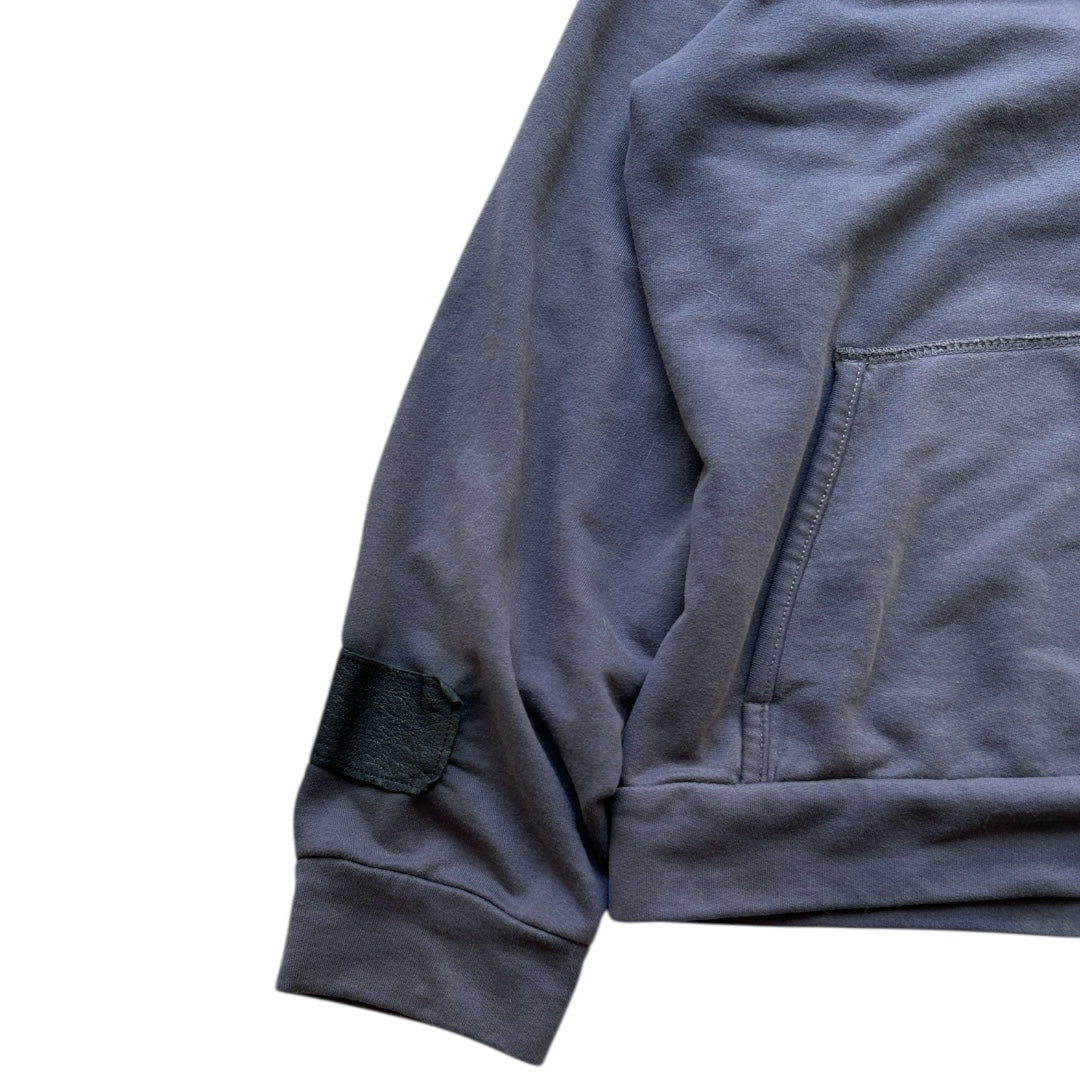 Leather pckt hoodie